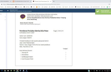 Informasi Registrasi Buku Sijil Online